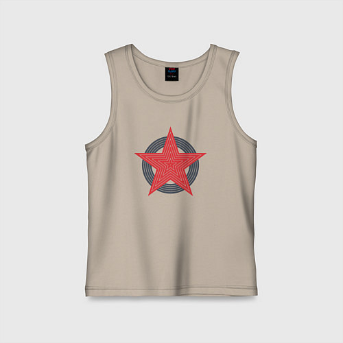 Детская майка Red star symbol / Миндальный – фото 1