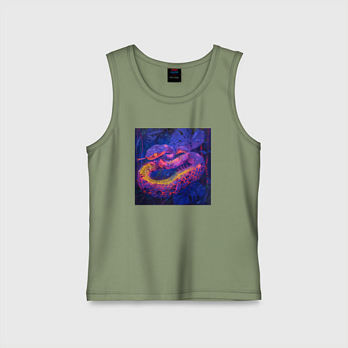 Детская майка Неоновая змея / Авокадо – фото 1