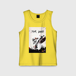 Майка детская хлопок Тхэквондо боец, цвет: желтый