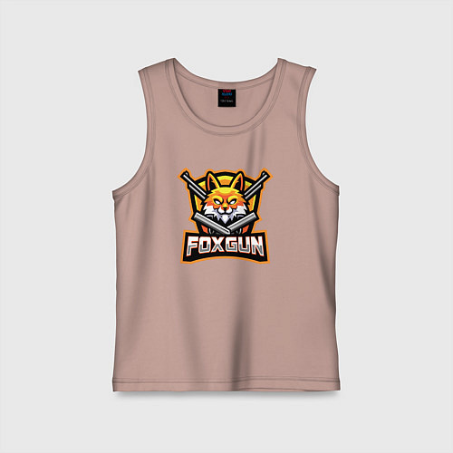 Детская майка Fox gun / Пыльно-розовый – фото 1
