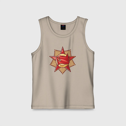 Детская майка Знамя СССР / Миндальный – фото 1