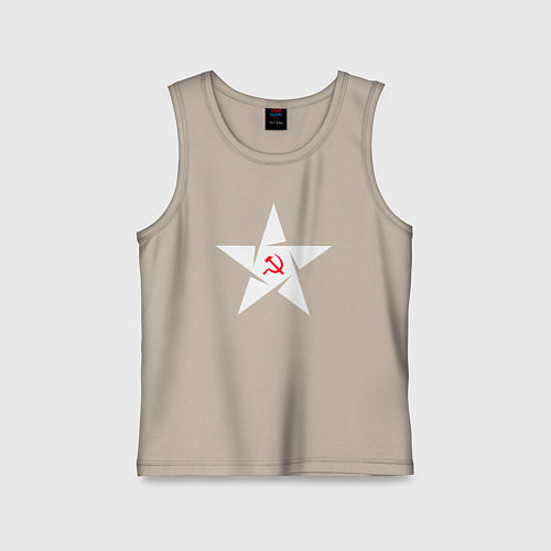 Детская майка Звезда Советского Союза / Миндальный – фото 1