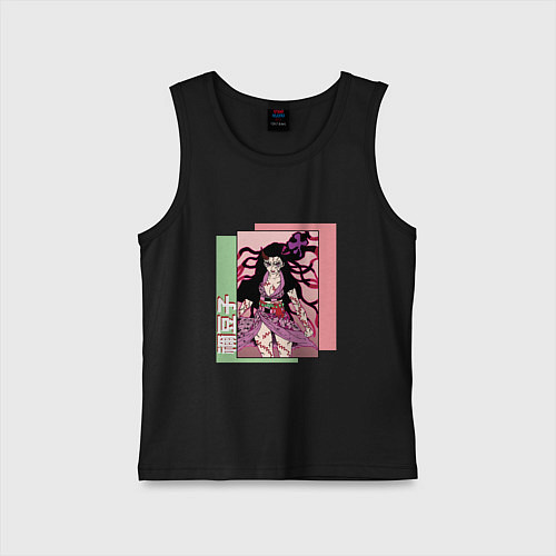 Детская майка Клинок рассекающий демонов Незуко Демон / Черный – фото 1