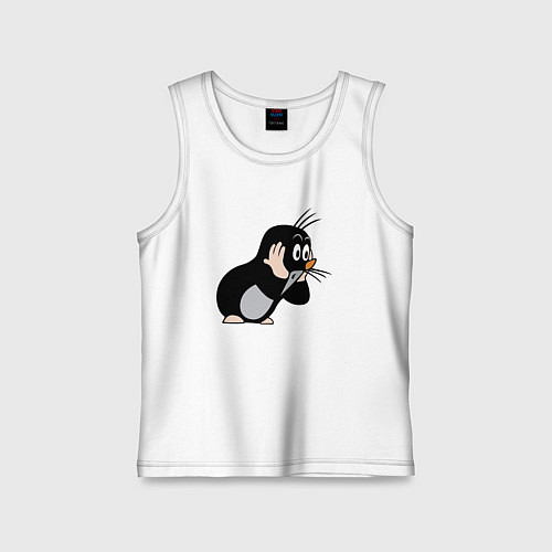 Детская майка Чешский крот в шоке от происходящего / Белый – фото 1