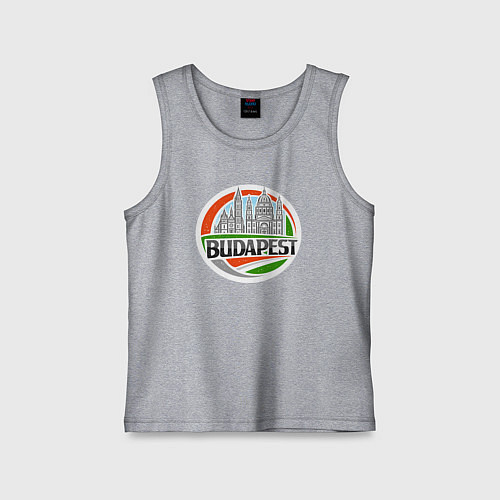Детская майка Будапешт Венгрия / Меланж – фото 1