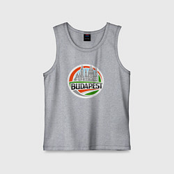 Майка детская хлопок Будапешт Венгрия, цвет: меланж