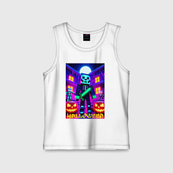 Детская майка Halloween and Minecraft - neon collaboration