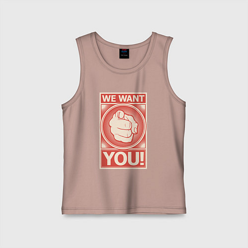 Детская майка Ты нам нужен / Пыльно-розовый – фото 1