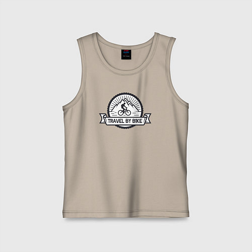 Детская майка Путешествие на велике / Миндальный – фото 1