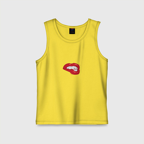 Детская майка Кусает губки / Желтый – фото 1