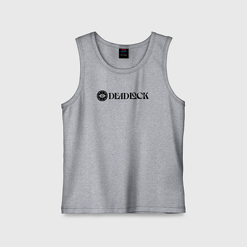 Детская майка Deadlock white logo / Меланж – фото 1