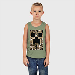 Майка детская хлопок Герои Minecraft, цвет: авокадо — фото 2