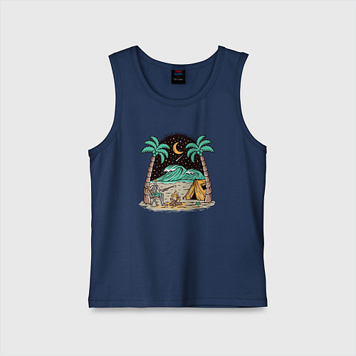 Детская майка Отдых у моря / Тёмно-синий – фото 1