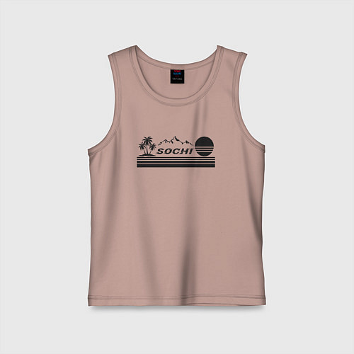 Детская майка Сочи курорт России отдых в горах / Пыльно-розовый – фото 1