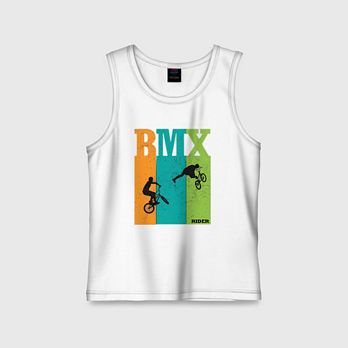 Детская майка BMX велосипед / Белый – фото 1