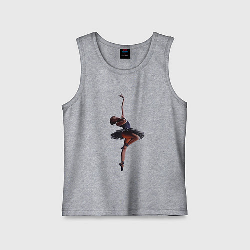 Детская майка Балерина в прыжке - Арабеск / Меланж – фото 1