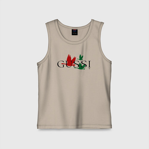 Детская майка Гусси - гуси летят / Миндальный – фото 1