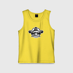 Майка детская хлопок Gorilla power gym, цвет: желтый
