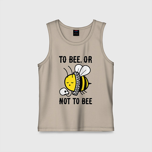 Детская майка Быть пчелой или не быть / Миндальный – фото 1
