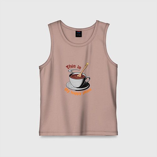 Детская майка Счастье в мелочах / Пыльно-розовый – фото 1