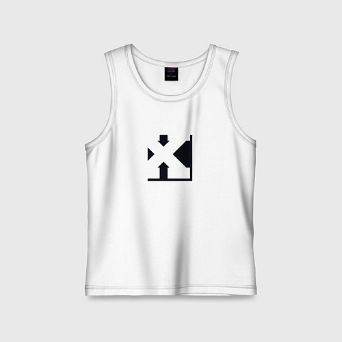 Детская майка Минималистический икс / Белый – фото 1