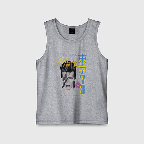 Детская майка David Bowie - Live in Tokyo 73 / Меланж – фото 1