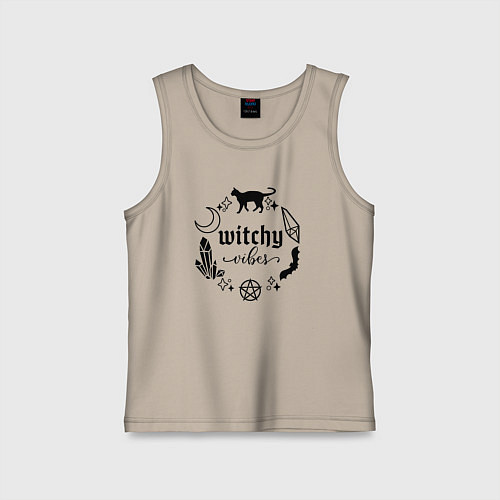 Детская майка Witchy vibes / Миндальный – фото 1