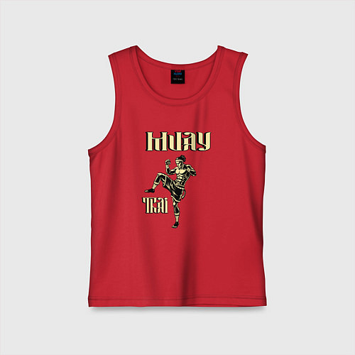 Детская майка Крутой боец муай тай / Красный – фото 1