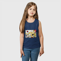 Майка детская хлопок Абстракция поп-арт геометрия, цвет: тёмно-синий — фото 2