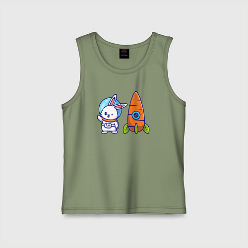 Детская майка Зайка астронавт / Авокадо – фото 1