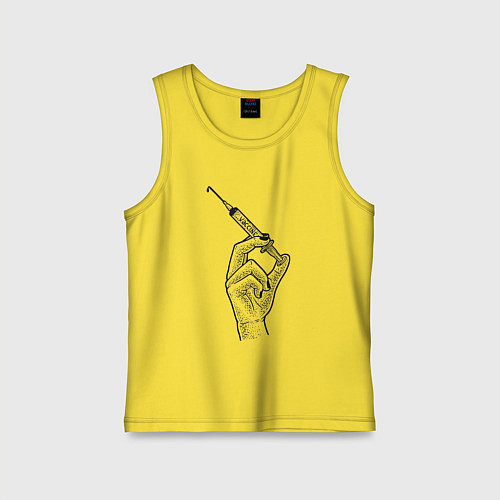 Детская майка Шприц с вакциной / Желтый – фото 1