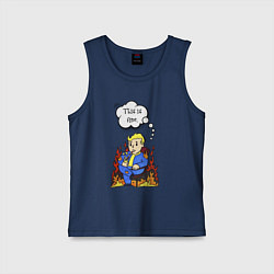 Детская майка Vault boy in the fire