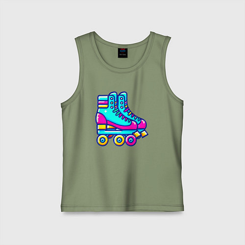 Детская майка Retro rollers / Авокадо – фото 1