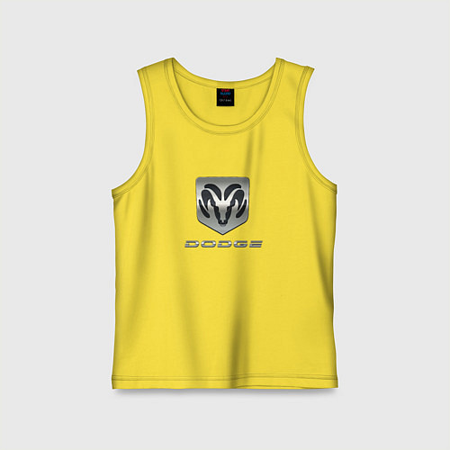 Детская майка Додж лого / Желтый – фото 1