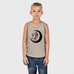 Майка детская хлопок Ведьмочка с тыквой, цвет: миндальный — фото 2