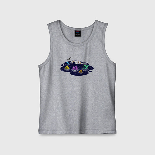 Детская майка Космическое плавание / Меланж – фото 1