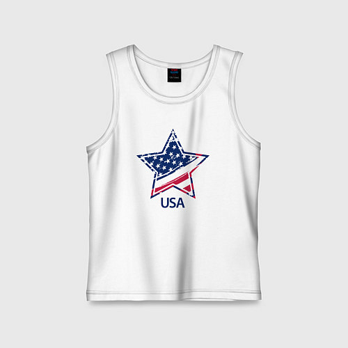 Детская майка Star - USA / Белый – фото 1