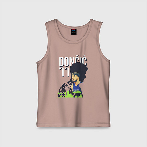 Детская майка Лука Дончич / Пыльно-розовый – фото 1