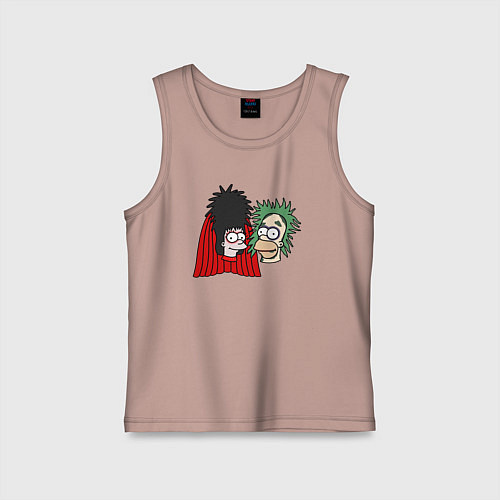 Детская майка Симпсоны зомби / Пыльно-розовый – фото 1