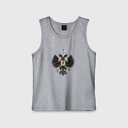 Детская майка Герб РФ чёрный орёл