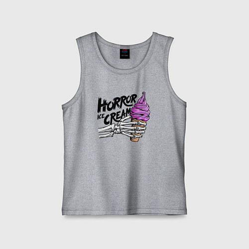 Детская майка Horror ice cream / Меланж – фото 1