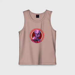 Майка детская хлопок Киборг терминатор зеро, цвет: пыльно-розовый