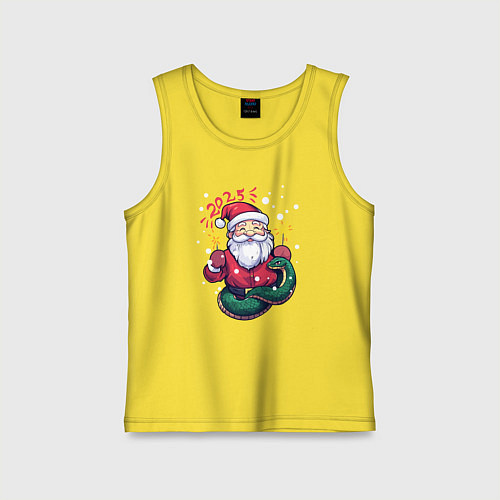 Детская майка Змея и Дед мороз / Желтый – фото 1