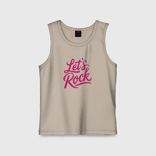 Детская майка Lets rock Зажигаем / Миндальный – фото 1