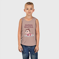 Майка детская хлопок Папина дочка милый ребенок, цвет: пыльно-розовый — фото 2