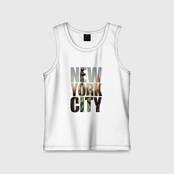 Майка детская хлопок New York city big room, цвет: белый