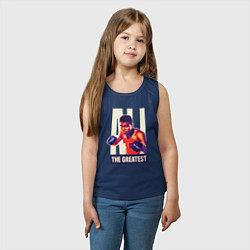 Майка детская хлопок Величайший Али, цвет: тёмно-синий — фото 2