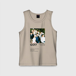 Майка детская хлопок GOT7 группа основание, цвет: миндальный