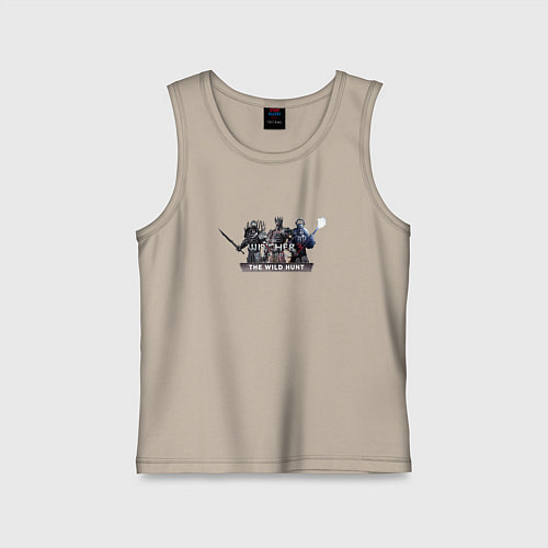 Детская майка Ведьмак 3 дикая охота лого / Миндальный – фото 1