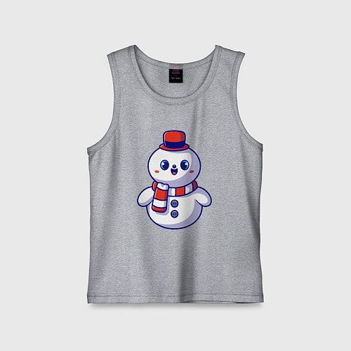 Детская майка Милый снеговик / Меланж – фото 1